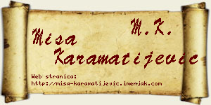 Miša Karamatijević vizit kartica